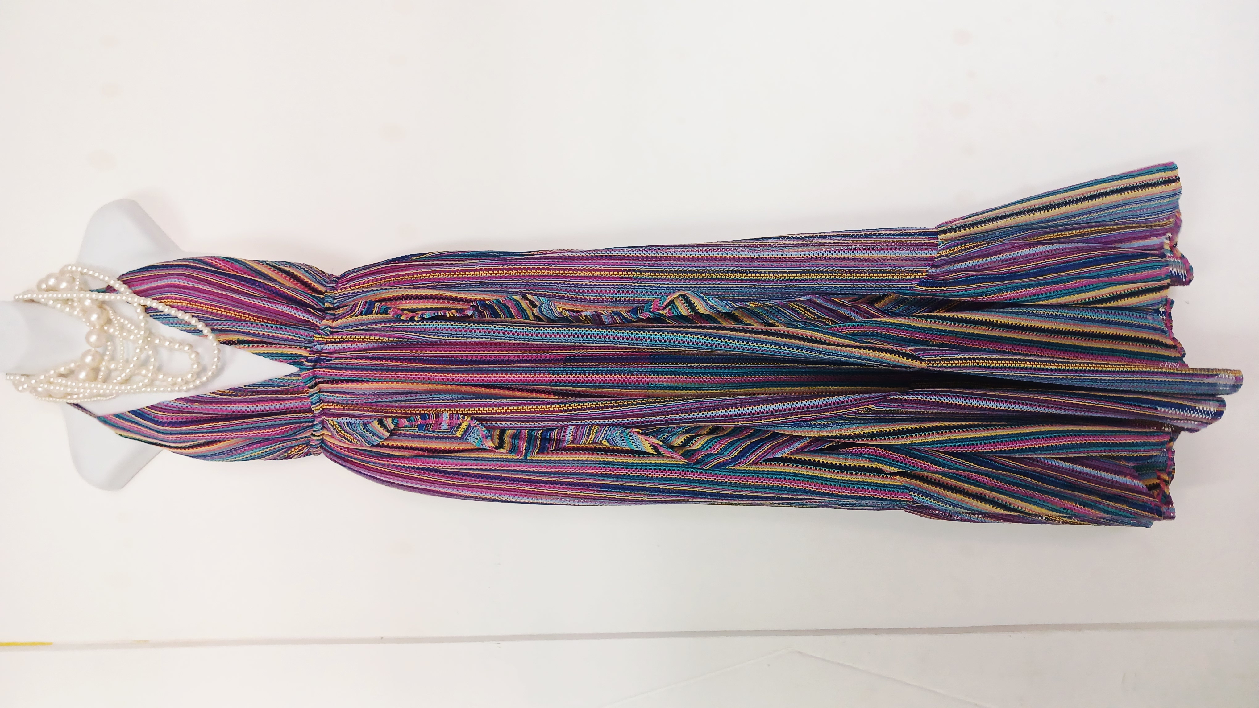 Bohemian Striped Ruffle Maxi dress